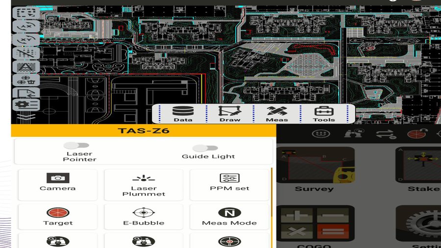 CAD Stakeout TAS-Z6 - trasare direct pe plan DWG/DXF cu controller