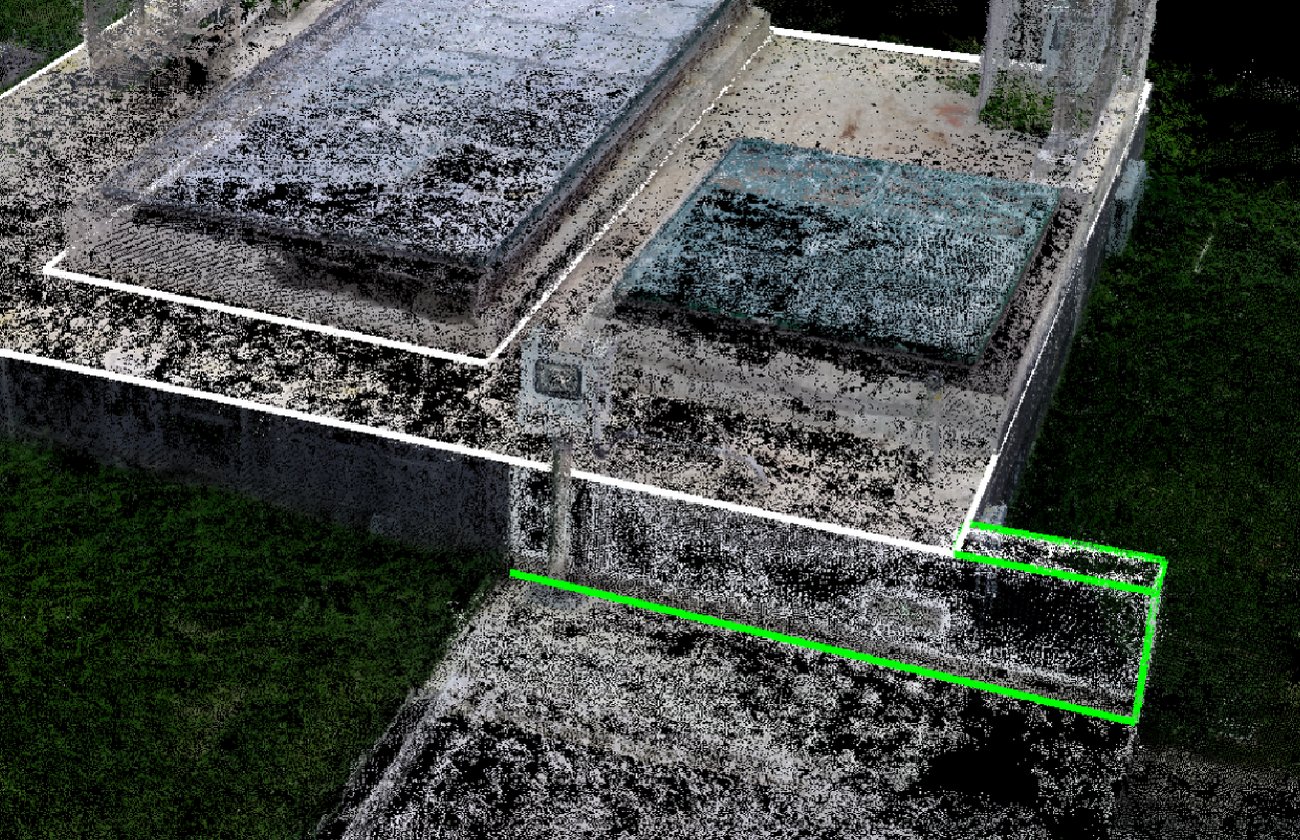 Nor de puncte 3D generat pe controller TS30 - reconstrucție în timp real