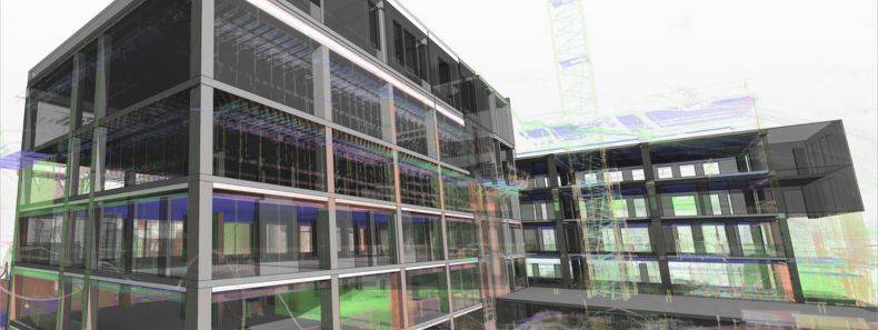 Model BIM Revit realizat din nor de puncte